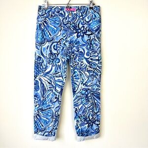 Lilly Pulitzer Blue Patterned Pants